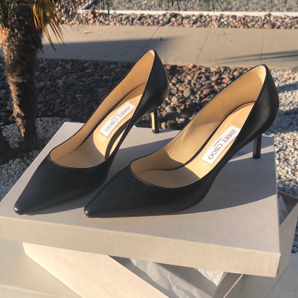 Black Jimmy Choo Heels (never worn)